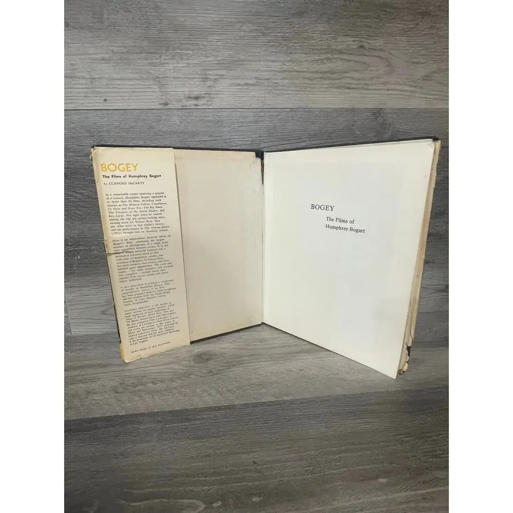 Bogey Films of Humphrey Bogart Clifford McCarty 1965 Movie Book Club HC DJ